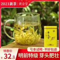 2021 New tea white tea Green tea Mingqian premium gold Bud tea bulk authentic taste canned 50g Anji