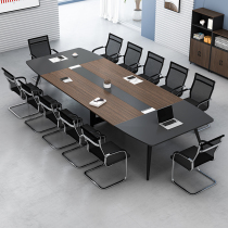 Office conference table Long table Simple modern conference room reception training workbench long negotiation table and chair combination