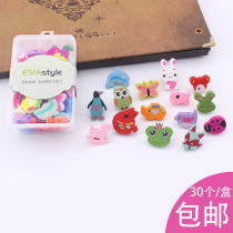 Color pushpins 30 decorative studs cartoon animal felt cloth big head cork wood cute photo wall
