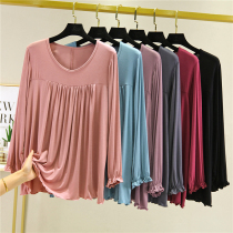 Pregnant woman T-shirt female round neck casual long sleeve size loose autumn base shirt tide mother wear home coat