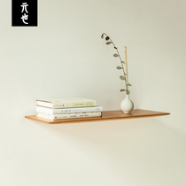 Solid wood plate wall shelf wall hanging living room TV decoration partition Nordic creative to punch book shelf