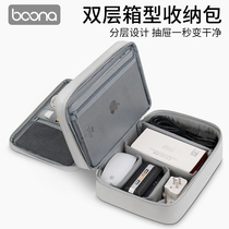 Baona digital data cable storage bag Charger power cord storage box electronic products U disk ushield charging treasure mobile phone accessories Protective case digital accessories protective cover portable large capacity