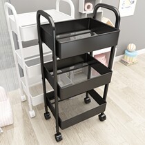 Small cart shelf floor multi-level home bedroom baby mobile snack kitchen multifunctional storage rack