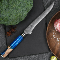 Mongolian knife slaughtering knife professional boning knife special deboning knife imported from Germany Damascus steel forged leather knife
