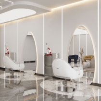 New Net Red Barber shop mirror table hairdressing shop mirror hair salon special LED light single-sided wall landing cut hair