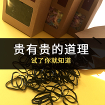 Disposable black thick rubber band high elastic durable head rope women tie small leather case Hairband Korean Net Red