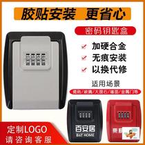 Decoration key box password lock door free hole cat eye password box with key Wall-mounted key Wall-mounted key box