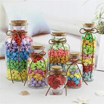 Transparent glass bottle lucky star bottle wish bottle DIY cork drift bottle origami star bottle 520 gift for boyfriend