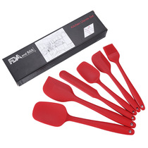 Silicone kitchenware 6-piece cream spatula six-piece set baking tool spatula oil brush set