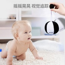 Newborn puzzle early education vision training chasing baby cloth baby black and white ball toy hand grasp red ball ball