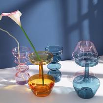 Creative Glass Bubble Vase Art Color Transparent Cute Ins Wind Decoration Folk Living Room Dining Room Table Pendulum Pieces