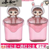 Toothbrush holder non-perforated cute wall hanging bathroom toothpaste comb makeup brush storage holder toilet toothbrush cartridge