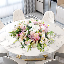 Large Dining Table Emulation Floral Swing Piece Hotel Dining Room Round Swing Table Decoration Flower Table Turntable Fake Flower Furnishing Floral