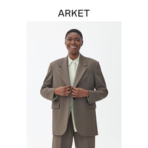 ARKET women women loose button button suit dark brown 2021 Autumn New 0857951004