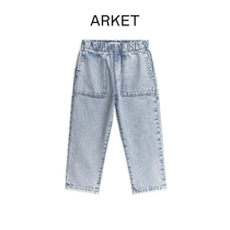 ARKET male and female pure cotton tightness waist jeans light blue 2022 spring new 0996057003