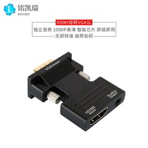 hdmi to vga with audio converter to vga connector connected to computer monitor or to TV projector ham