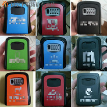 Password lock box decoration company construction site cat eye door mirror wall-mounted key storage box homestay metal anti-theft storage