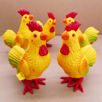 Chicken toys Net red hair strip toys on the string jumping Big Rooster simulation animals boys and girls develop intelligence to climb