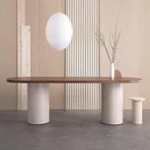 Nordic solid wood conference table long table oval desk negotiation Workbench personality round table designer table