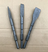 Gumeite spring steel electric pick long hexagon chisel pickaxe shovel Wall King cement concrete shovel wall open slot chisel