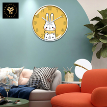 Cartoon childrens ultra-quiet clock wall clock home living room bedroom cute fashion creative time clock Wall simple