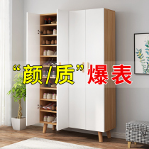  New 2021 shoe cabinet household door simple modern solid wood door entrance cabinet entry door large capacity cabinet