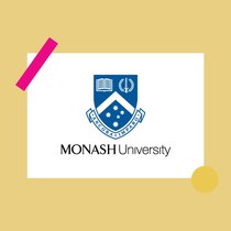 One postcard homemade small card Monash University Poster Bookmark hanging painting b6a76a08