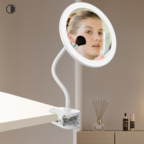 led vanity mirror with lamp desktop student dormitory bedroom clip-on portable magnifying light dressing mirror
