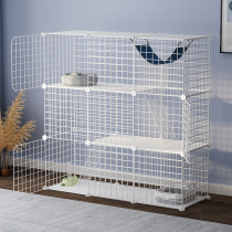 Cat cage cage Home indoor large free space Apartment Small cat nest Two-story kitten Cat cat house Villa