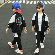  Childrens clothing boys autumn suit 2021 new Korean version of the big child small boy sports childrens spring and autumn three-piece suit