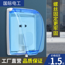 Type 86 universal splashproof box transparent engineering switch socket protective cover waterproof box toilet bathroom waterproof cover