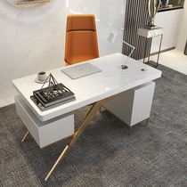 Modern light luxury desk design sense simple desk home Italian computer desk study furniture set combination table