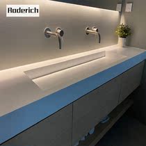 Double basin artificial stone invisible sink integrated basin washbasin washbasin washbasin Bathroom counter under basin customization 