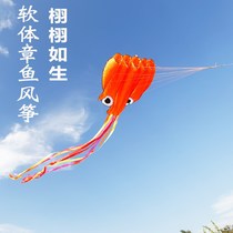 Software kite Weifang octopus cuttlefish kite without skeleton breeze easy flying adult kite beginner