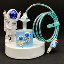 Pilot 20W charger protective sleeve cartoon soft rubber headgear suitable for apple 13 12 data line tangled iPhone11Promax headphone winder iPad20