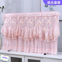 TV Hood wall-mounted flat dust cover 60 inch 55 LCD 32 European lace 50 cover cloth 65 cover towel