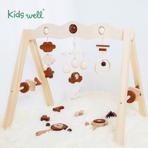 Kidswell Baby fitness rack Wooden 0-1 year old newborn gift gift Puzzle baby early education toy