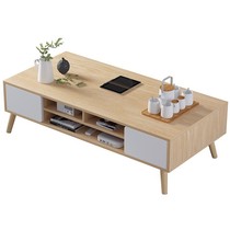 Storage tea table minimalist modern small family living-room multifunction sofa edge a few side cabinets net red small size original wood color