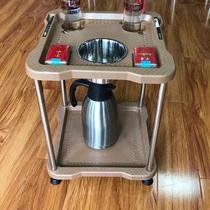 Small tea table on the side of the mahjong table of mahjong table assorted multifunctional corner chess board room for tea house with tea-water shelf