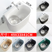Balcony ceramic large floor mop bucket double drive floor basin wash mop pool small pier cloth pool colored household mop pool