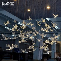 Jewelry bird romantic Hall personality pendant ceiling decoration sky roof restaurant classroom mall top
