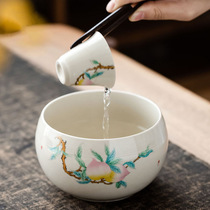 Ash cup wash tea wash large small household ceramic tea table bucket Tea residue bucket Creative tea trash can