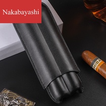 Pu Leather Two Cigar Holsters Travel Bag Cigar Tool Accessories Pack Cigar Moisturizing Holster