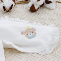 Newborn baby gauze pillow pillow pillow pillow towel class A sweat absorption breathable no height cotton newborn pillow 2 pack