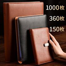 Bright film clip leather leaflet business card holder business card bag for men and women