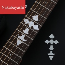  Cross Fingerboard Sticker Shell Inlaid Fingerboard Decal Carved Sticker Guitar Guard Sticker Decal