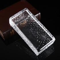 Glass Brick Hot Melt Transparent Square Solid Bubble Brick Color Frosted Crystal Brick Entrance Outdoor Partition Wall Manufacturer