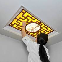 Hollow PVC carved board pattern Chinese-style porch aisle wood-plastic board living room screen solid wood grille decorative partition