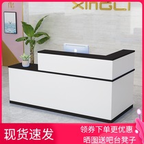 Bar counter Cashier Counter table Simple modern clothing store Beauty salon Haircut Small commercial reception desk