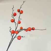 12 head tomatoes emulation tomatoes persimmon tree branch persimmon persimmon Imaginary Flowers Home Pendulum room Soft decorations Flowers